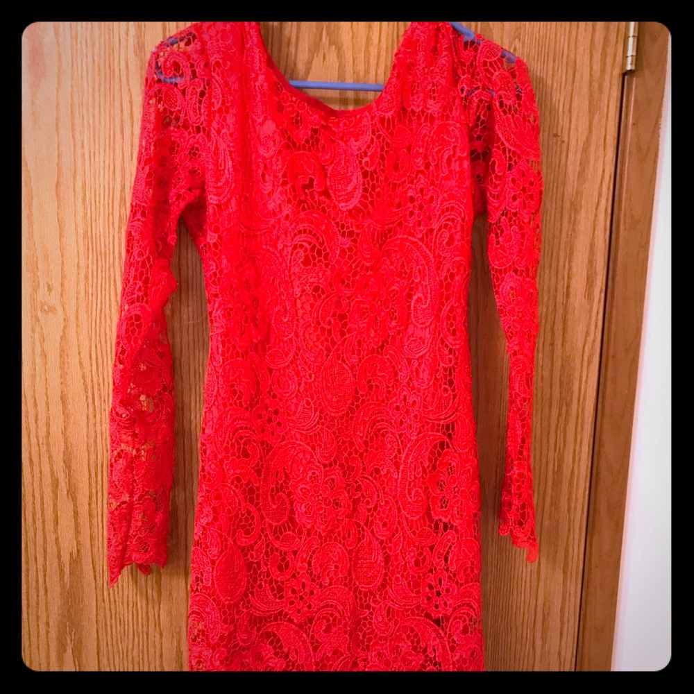 🌸Red lace dress🌸
