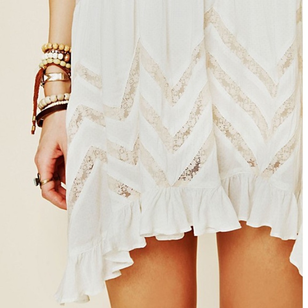 Intimately Free People Voile and Lace Trapeze Slip - Picture 3 of 6