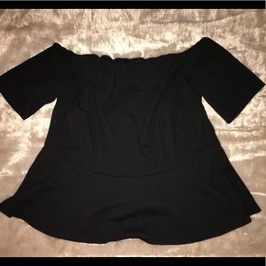 Black Peplum Top