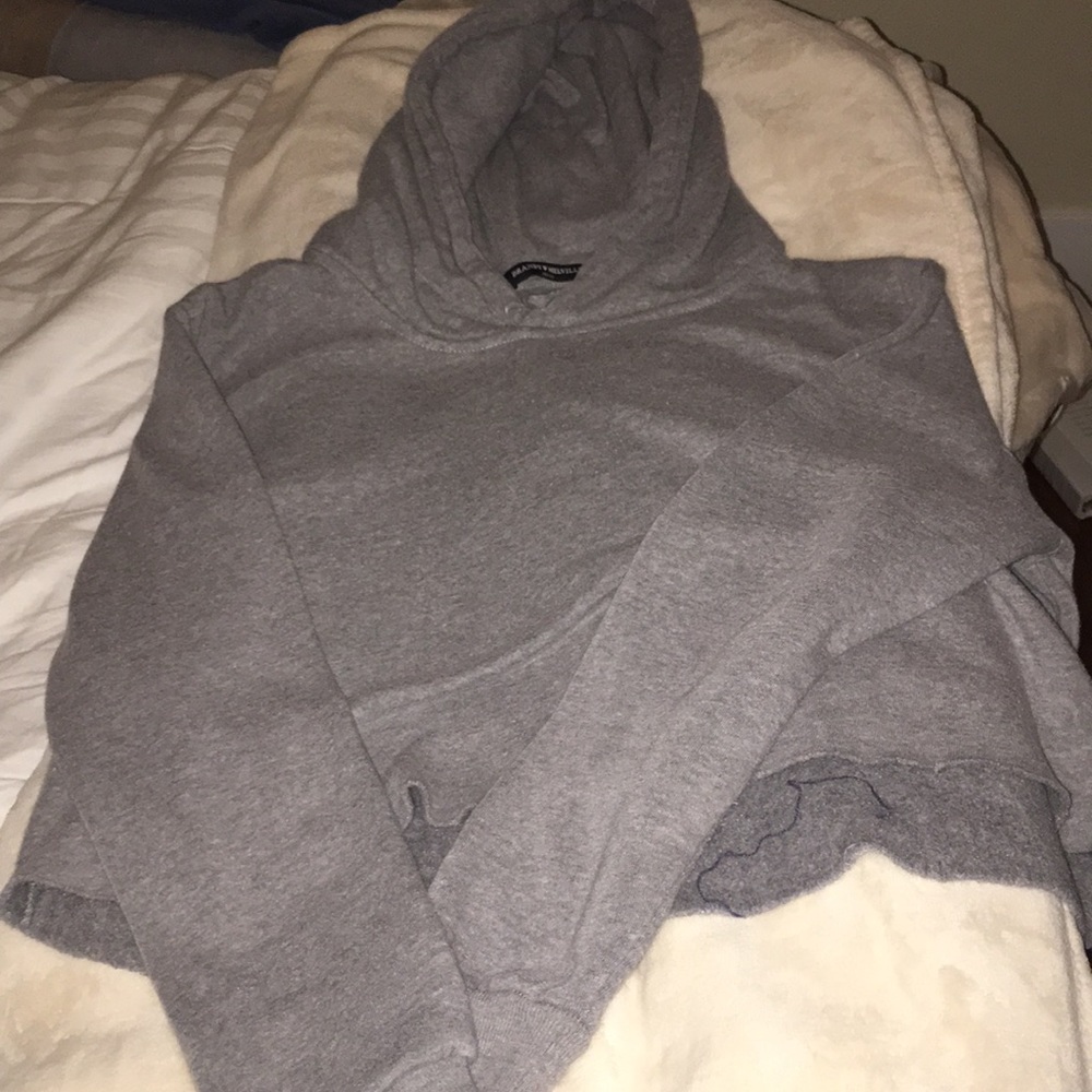 Cropped Brandy Melville Sweater (Gray)