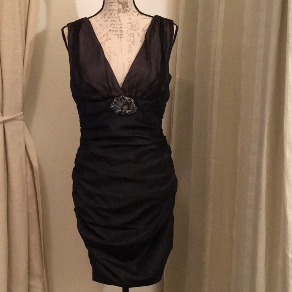 Maria Bianca Nero Cocktail/Party Dress 100% Silk