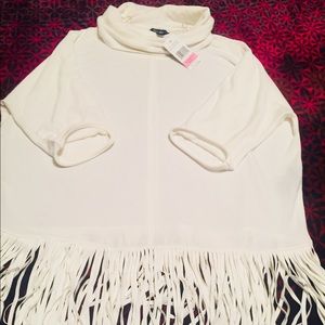 Terre Blue Cowl Neck Pearl Sm-Med NWT MSRP49