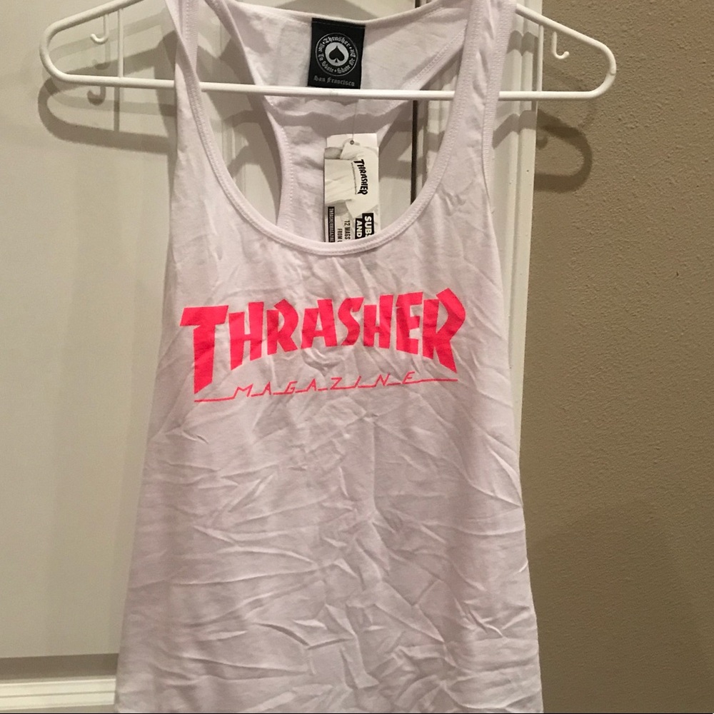 Thrasher white tank top