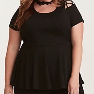 Black Peplum Top