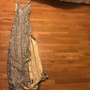 Silver prom dress