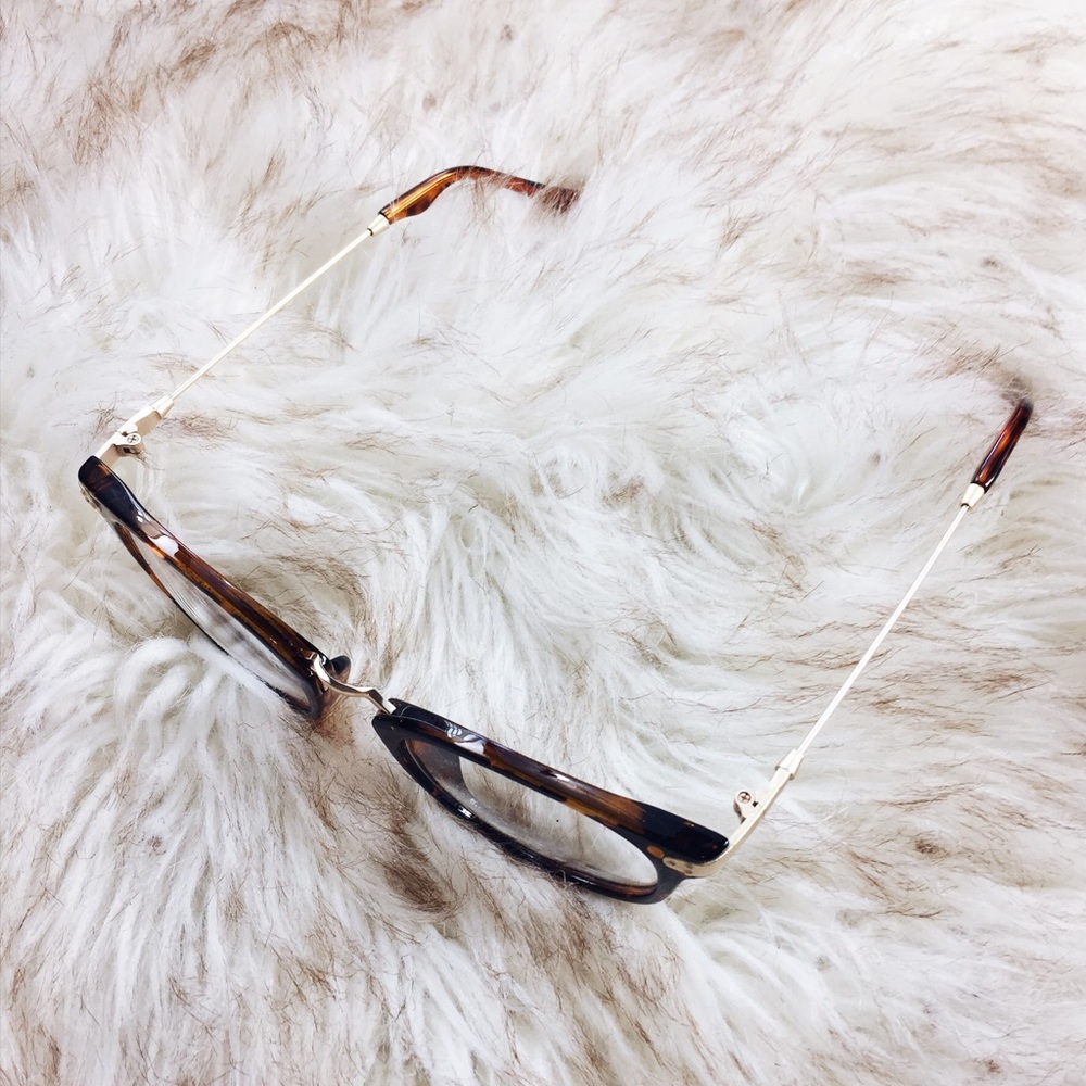 NEW Tortoise + Gold Clear Glasses // Boho // Work - Picture 5 of 5