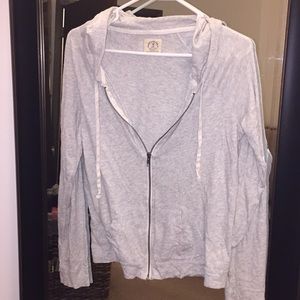 AE Soft Grey Zip Up Hoodie