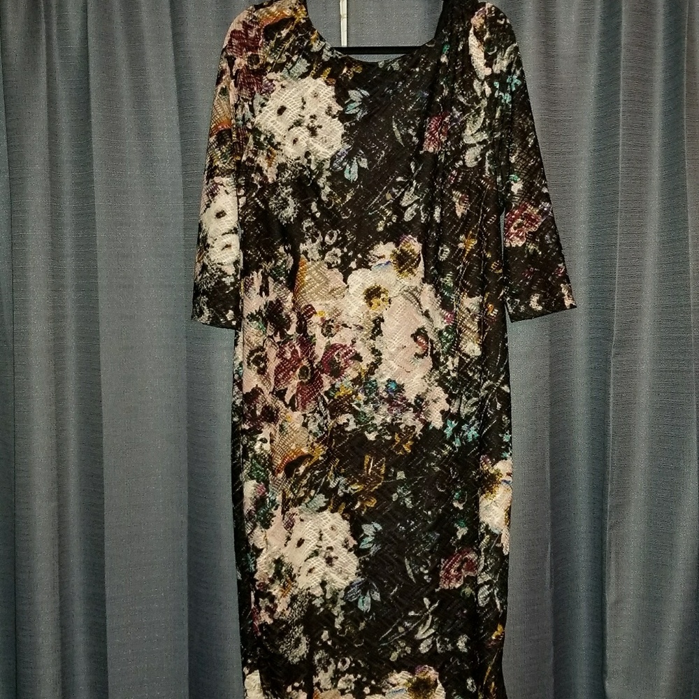 Unique floral print dress