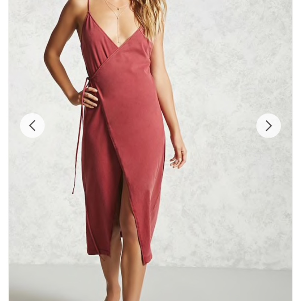 Red tie dress