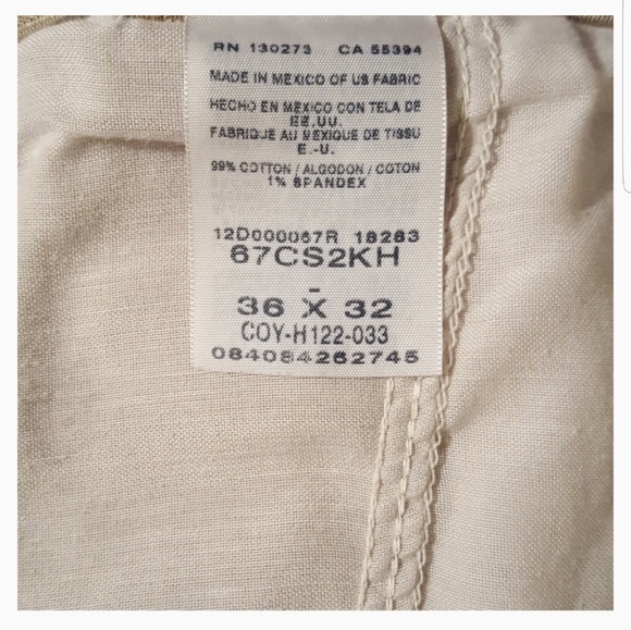 Men's Khaki Pleated Front Pants - 36 x 32 - Picture 6 of 13