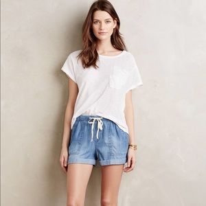 Cloth and Stone denim drawstring shorts