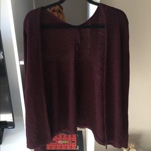 Brandy Melville maroon cardigan - one size