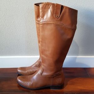 Brown leather riding boots ( Ciao Bella Brand)