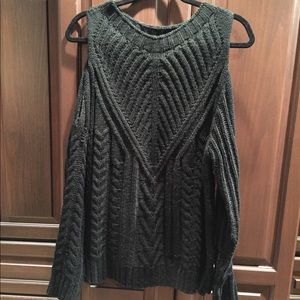 NWOT Black cold shoulder sweater!
