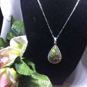 GORGEOUS COLORFUL PEAR NECKLACE