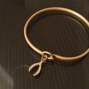 Gold wishbone bracelet