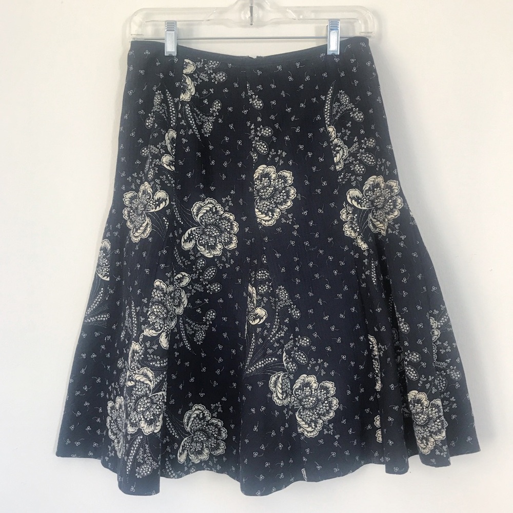 J. Crew Floral A-Line Skirt