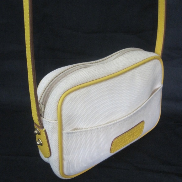 DOONEY & BOURKE YELLOW LEATHER SHOULDER HANDBAG - Picture 3 of 8