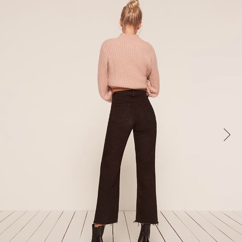❌sold Reformation flood jeans in black sz 25 - Picture 3 of 8