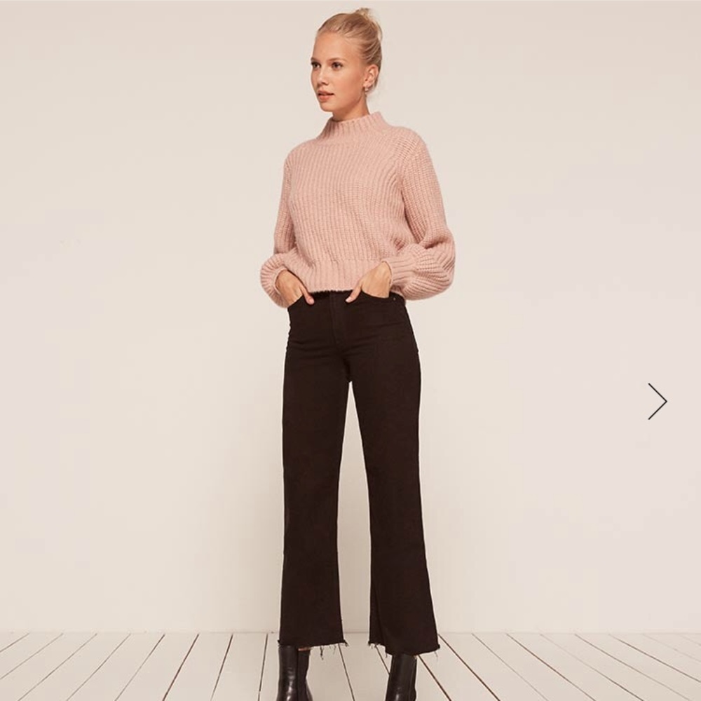 ❌sold Reformation flood jeans in black sz 25 - Picture 4 of 8