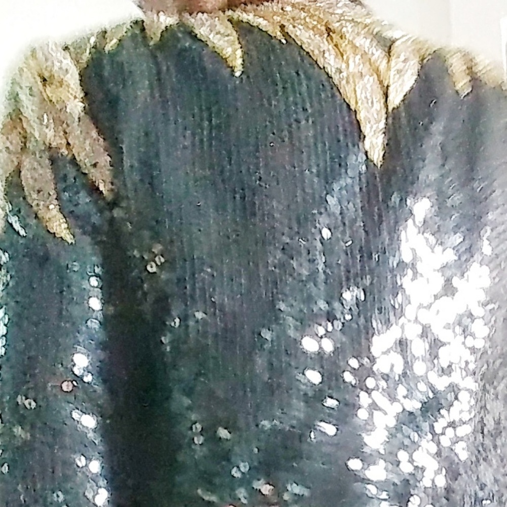 Vintage Gold&black sequin jacket - Picture 4 of 8