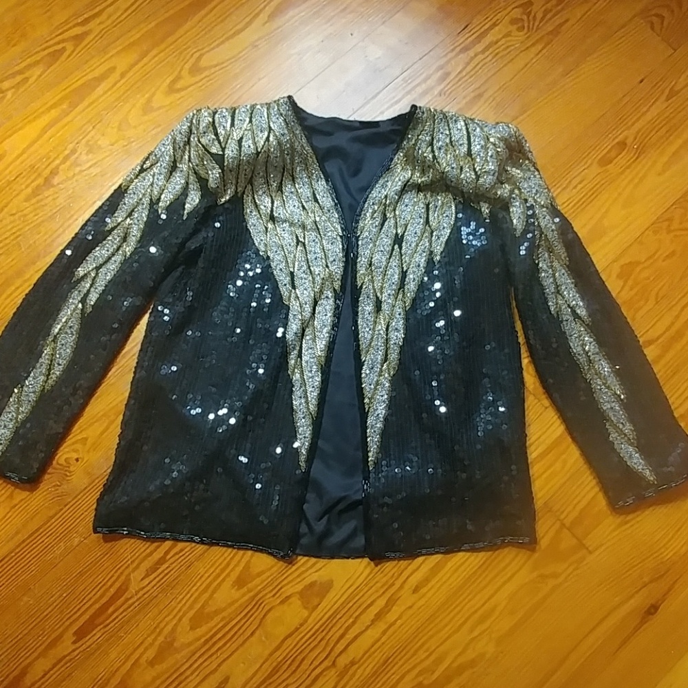 Vintage Gold&black sequin jacket - Picture 8 of 8
