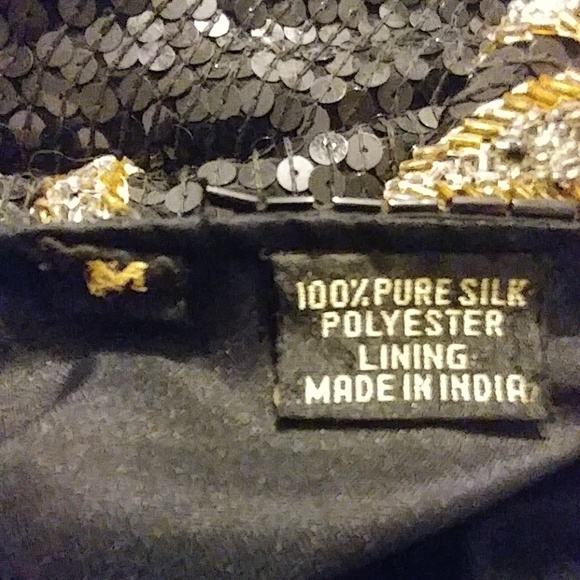 Vintage Gold&black sequin jacket - Picture 5 of 8