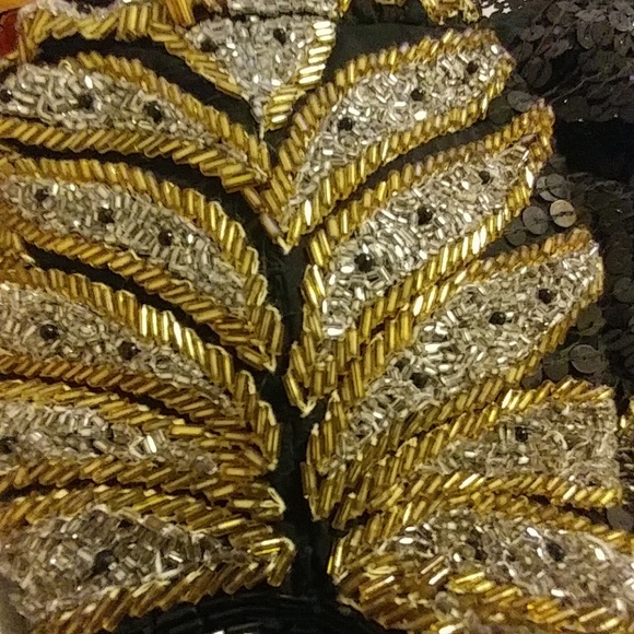 Vintage Gold&black sequin jacket - Picture 6 of 8