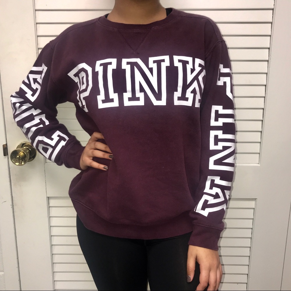 PINK maroon sweatshirt