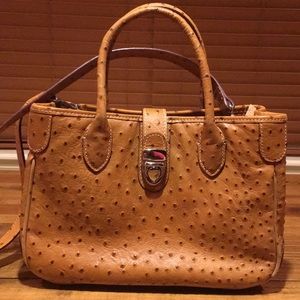 Authentic Dooney & Burke Ostrich Leather Handbag