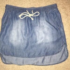 Cloth and Stone denim high low skirt