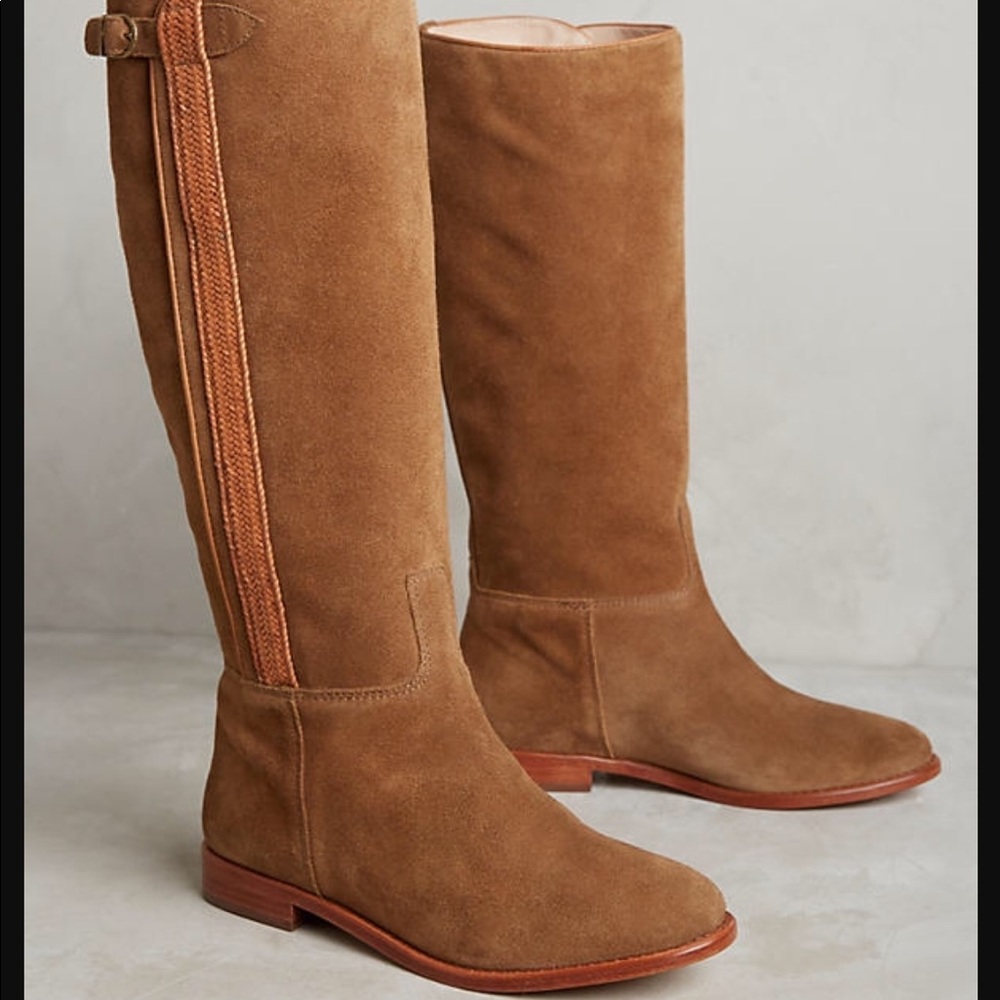 NIB Anthropologie Candela Suede Riding Boot 7.5