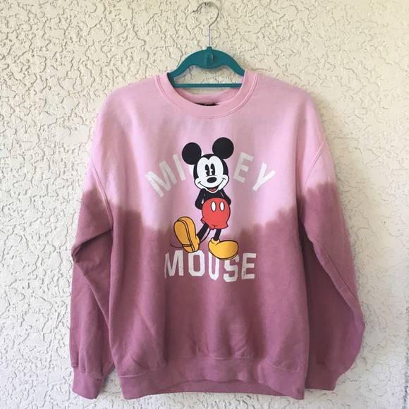 Mickey Mouse Pink Tie Dye Sweatshirt 