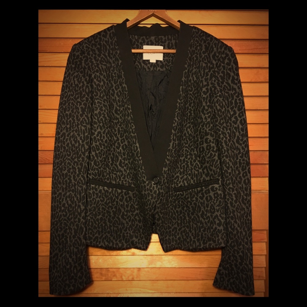 Ann Taylor Loft black/charcoal Blazer