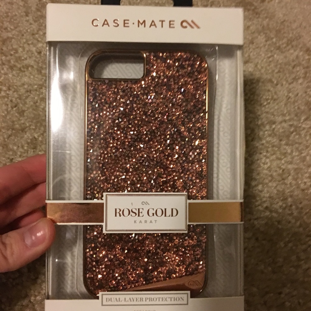 Rose gold phone case