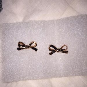 Kate Spade rose gold bow stud earrings
