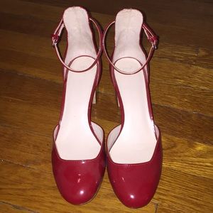 Zara Basis Red heeled Sandals