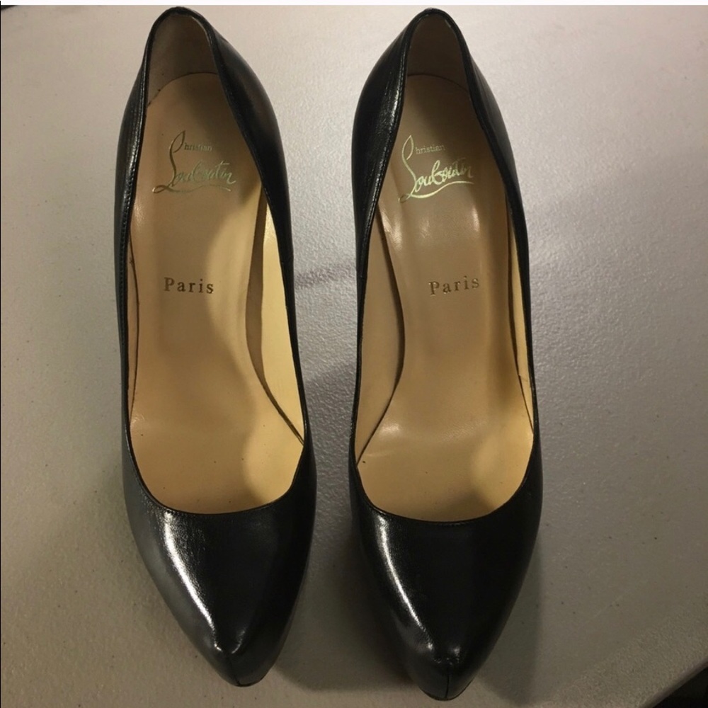 Authentic Christian Loubiton Black Pigalle Plato