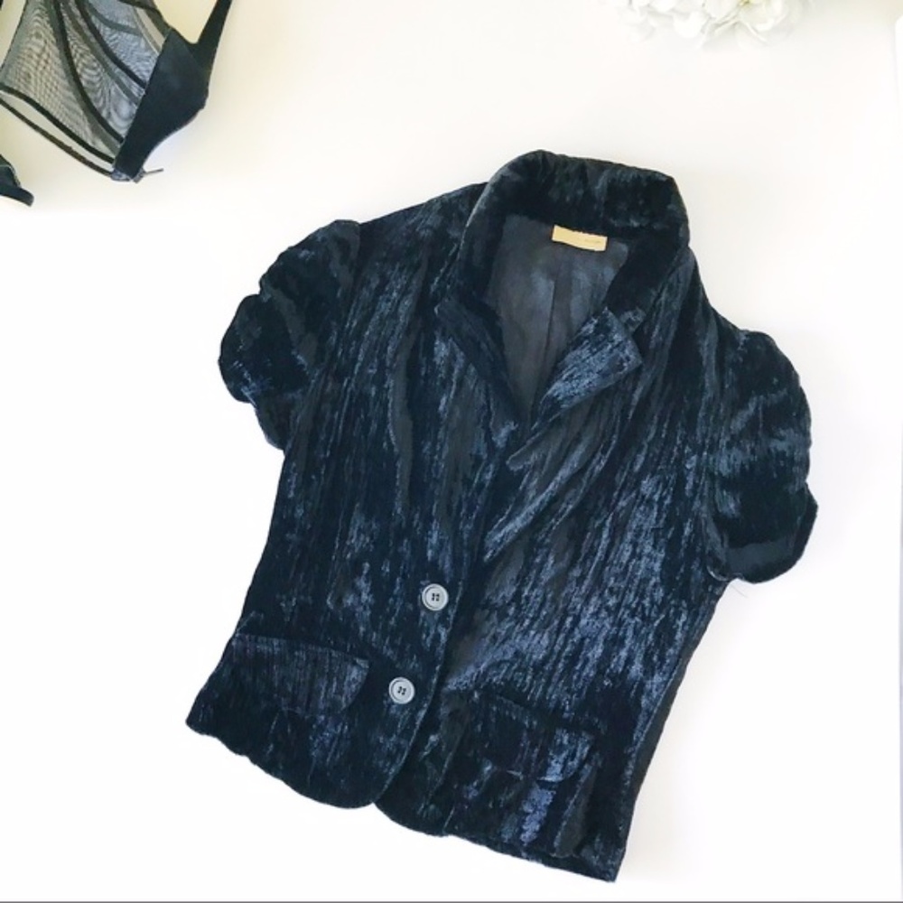 Minime Soft Velvet short sleeve jacket