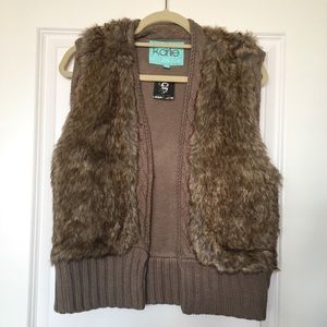 Faux fur vest