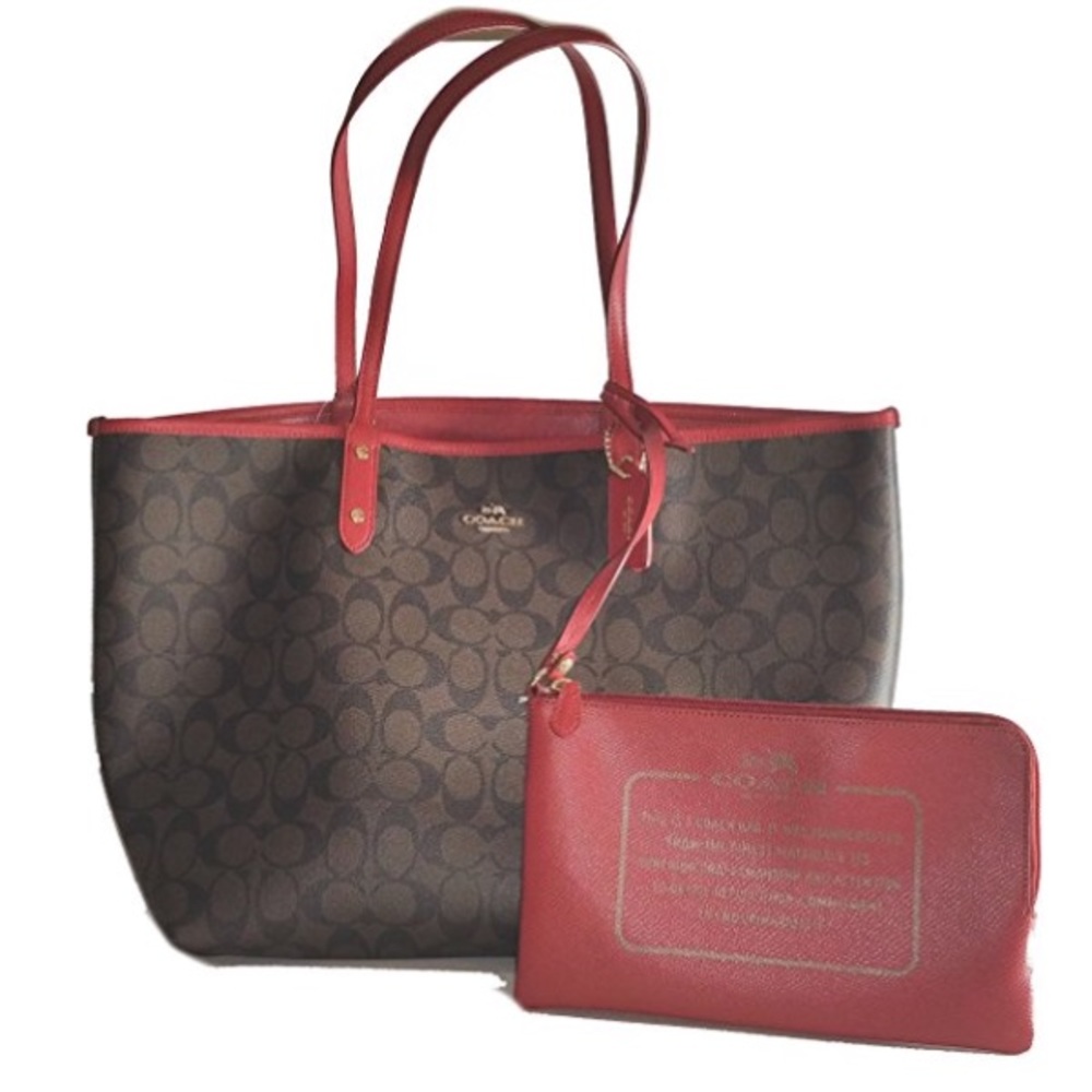 Coach Signature Reversible City Tote