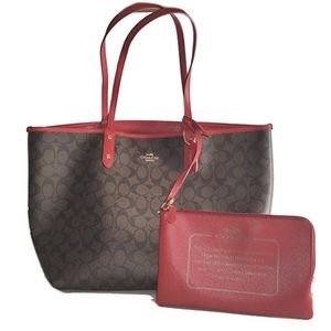 Coach Signature Reversible City Tote