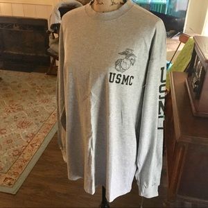 USMC Long Sleeve Gray T-Shirt