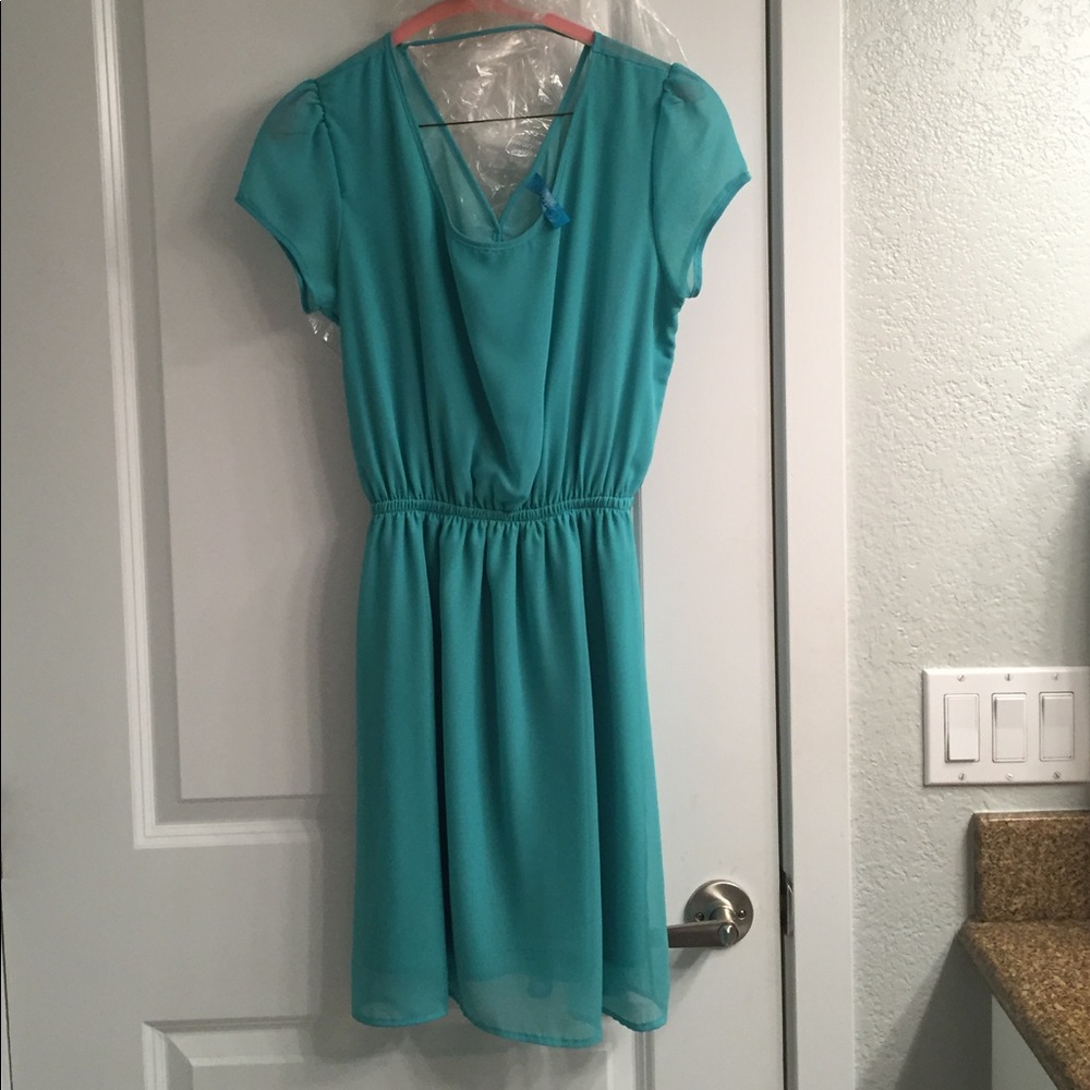 Sea foam blue green dress