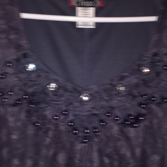 Lace Grey Shift Dress - Picture 2 of 3