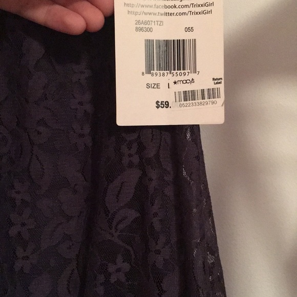 Lace Grey Shift Dress - Picture 3 of 3