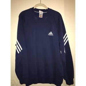 Navy Blue Adidas Pullover Sweater