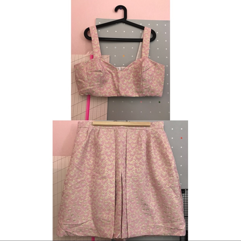 ASOS Floral Midi Cropped Jacquard Set