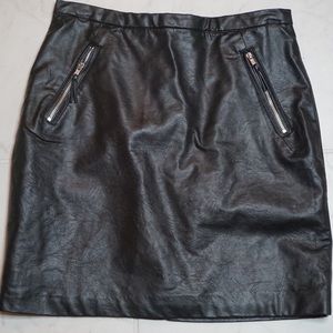 H&M Faux Leather Skirt
