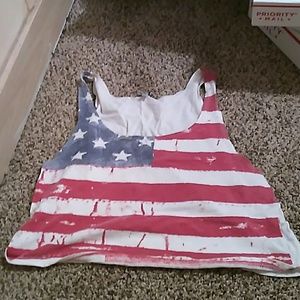 American Flag Crop Top